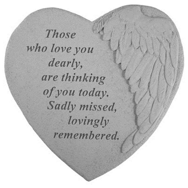 Kay Berry Kay Berry 08906 Winged Heart Memorial Stone - Those Who Love You... 8906